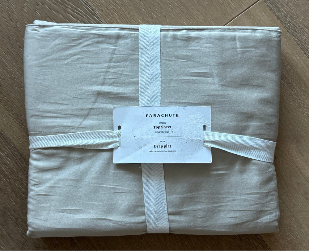 New Parachute Home King Sateen Top Sheet Bone
